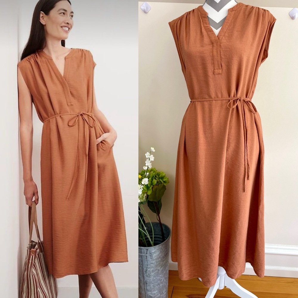 Banana Republic Rust Midi Dress